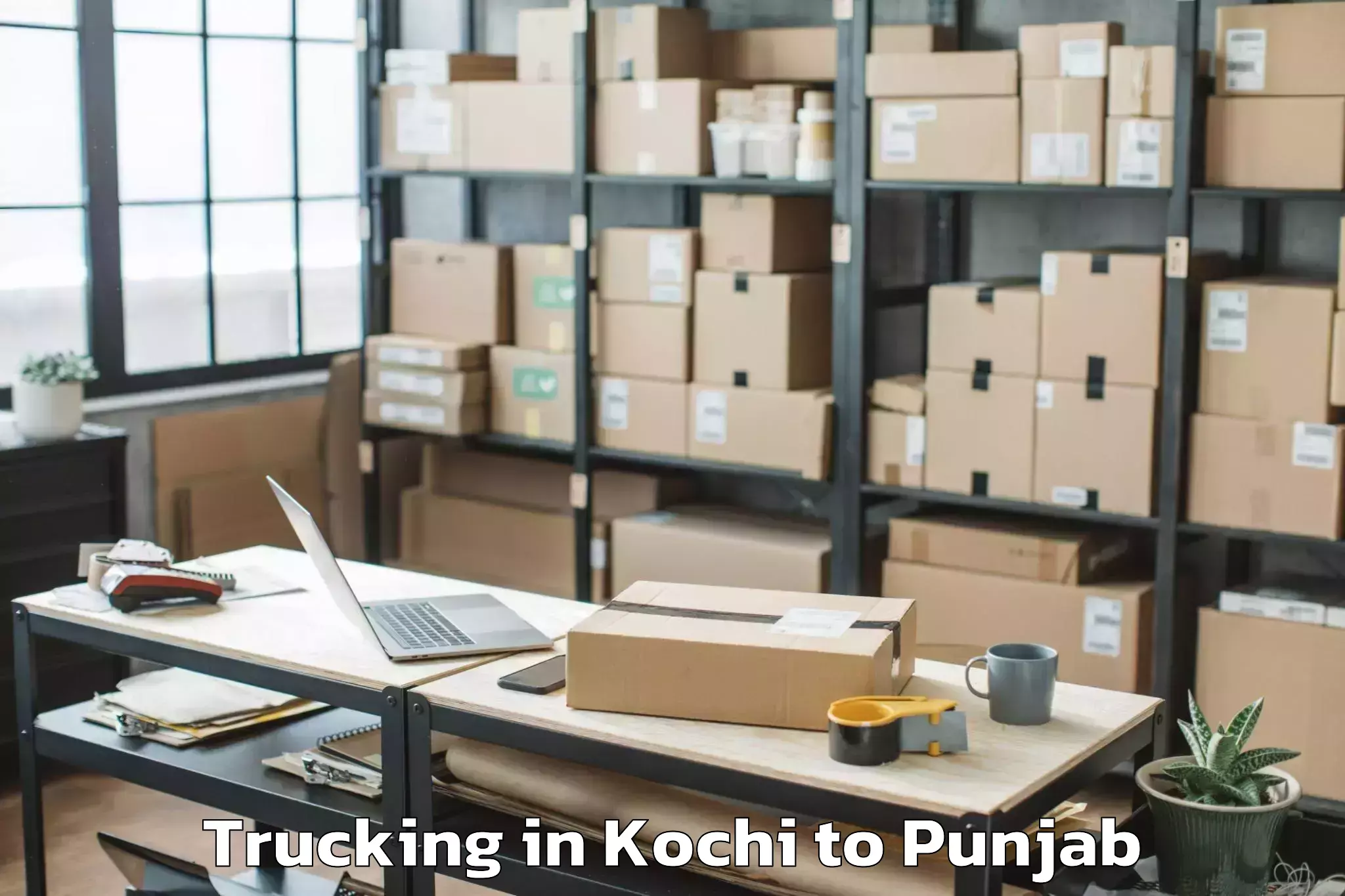 Kochi to Chitkara University Punjab Pun Trucking Booking